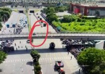 Công an xác minh nam thanh niên phi xe máy lên cầu vượt lúc đoàn xe linh cữu Tổng Bí thư đi qua