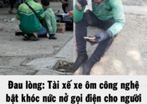 Clip đau lòng: Tài xế xe ôm khóc nức nở sau khi 2 mẹ con hành khách bị xe tải c.án t.ử vo.ng