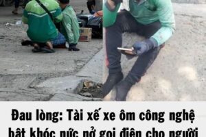 Clip đau lòng: Tài xế xe ôm khóc nức nở sau khi 2 mẹ con hành khách bị xe tải c.án t.ử vo.ng