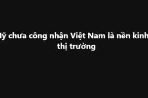 Mỹ chưa công nhận Việt Nam là nền kinh tế thị trường