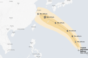 CẢ::NH B::ÁO: Cơn bão mới gần Philippines đang tăng cấp dữ dội, trên đà thành bão cuồng phong rất ng::uy hi:;ểm