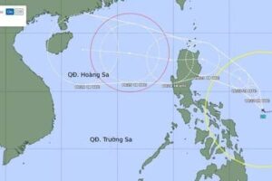 Cơn bão có tên quốc tế là Trà Mi sẽ vượt qua đảo Luzon (Philippines) để đi vào Biển Đông