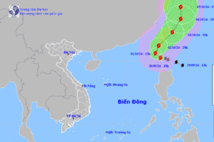 Bão Krathon vào Biển Đông thành bão số 5, giật trên cấp 17