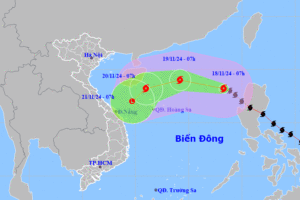 Bão số 9 giật cấp 14 đang hướng về quần đảo Hoàng Sa