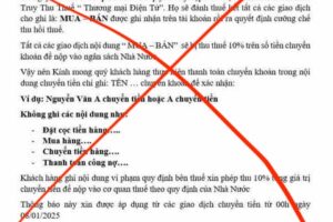 Thực hư thông báo “thu thuế thương mại điện tử 10%” đang lan truyền trên mạng xã hội