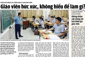 Hoảng hồn trước điểm số của hơn 73.000 giáo viên bị kiểm tra năng lực tiếng Anh
