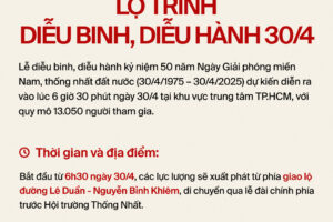 Chi tiết tuyến đường diễu binh, diễu hành ngày thống nhất đất nước tại TP.HCM