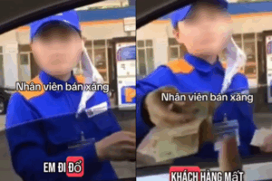 Clip nhân viên cây xăng phải tự mở nắp bình cho khách gây tranh cãi: “Mất tiền mua xăng, sao phải nhờ hả chị?”