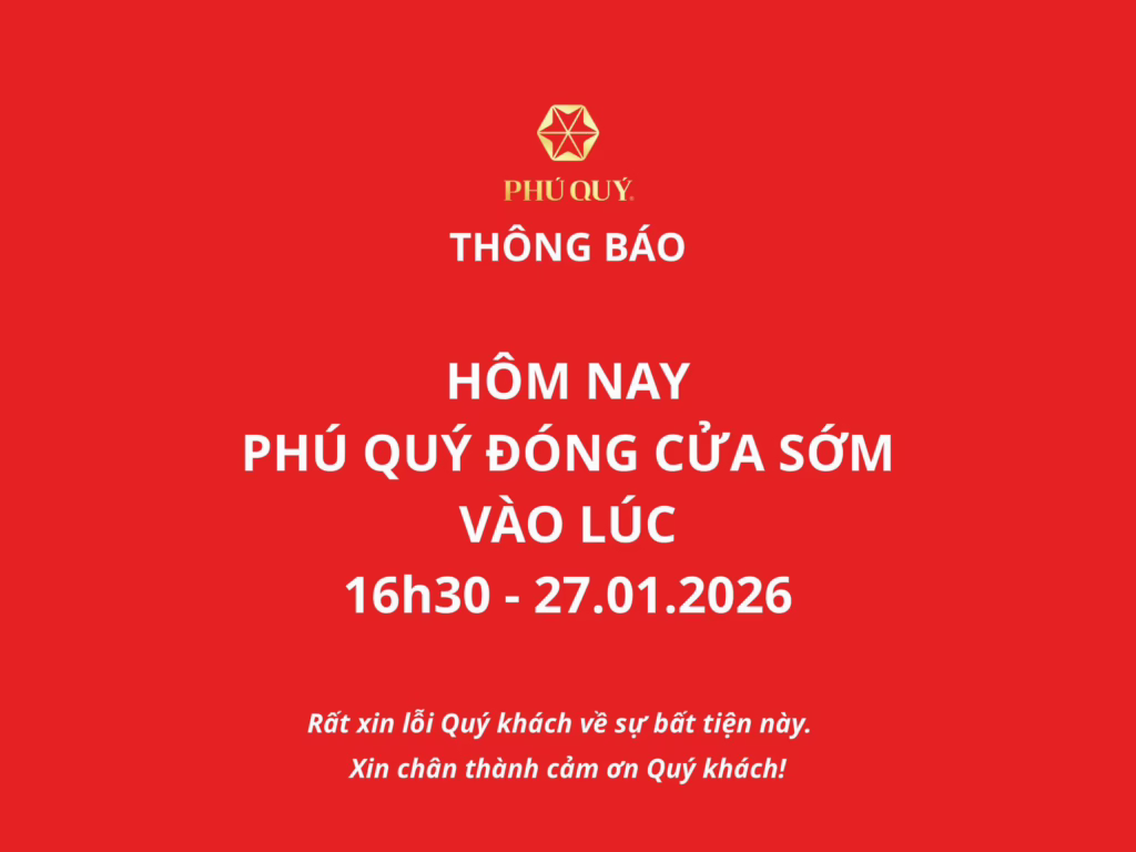 Tập đoàn Vàng Bạc Phú Quý thông báo tin nóng